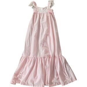 Miss Rita CA Pink Swiss Dot Lace Modest Feminine Garden Party Apron Maxi Dress